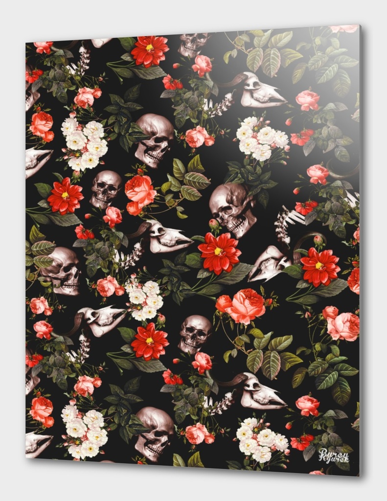 SKULL AND FLORAL