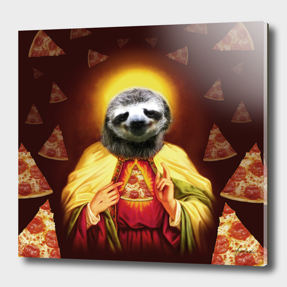 Holy Pizza Sloth Lord Jesus All over big print Animal