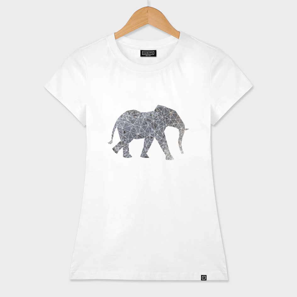 Geometric elephant grey