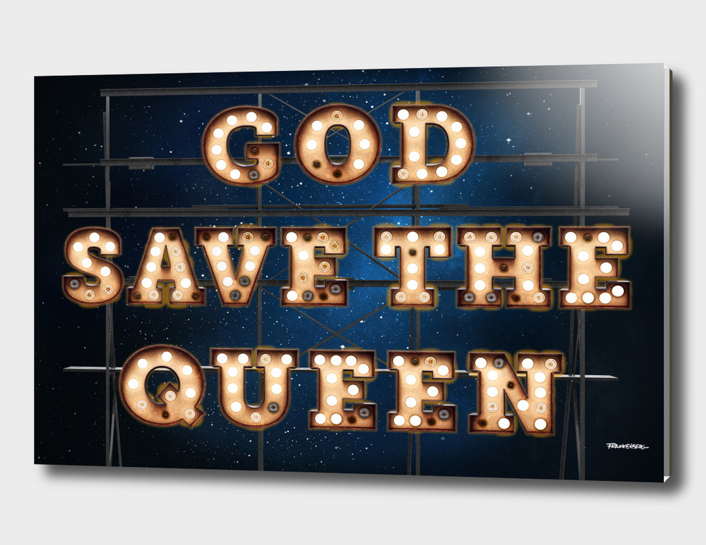 GOD SAVE THE QUEEN - Wall-Art for Hotel-Rooms
