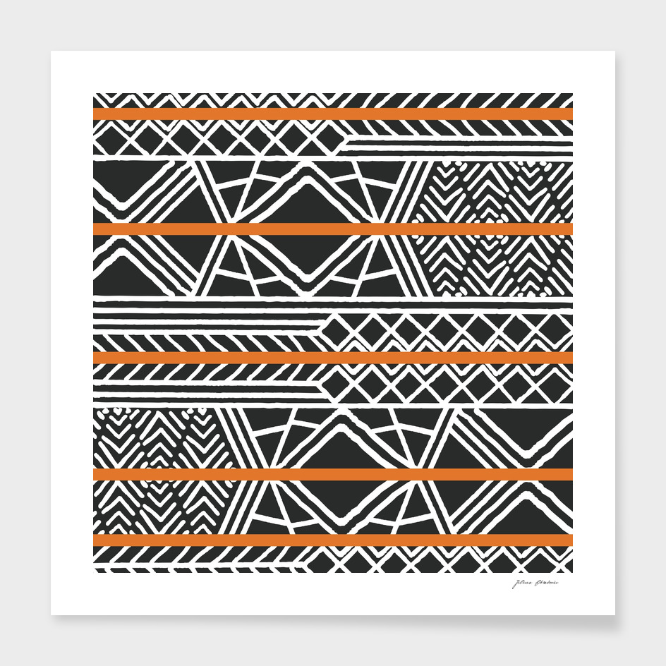 Tribal ethnic geometric pattern 022