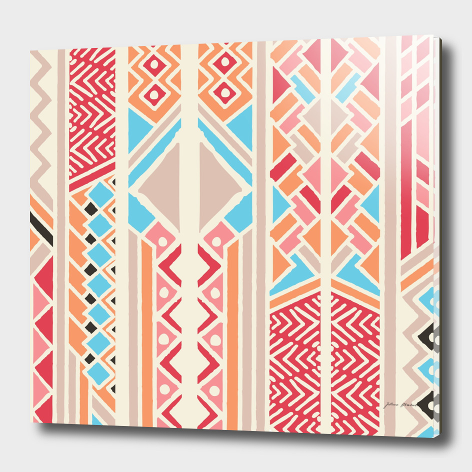 Tribal ethnic geometric pattern 033