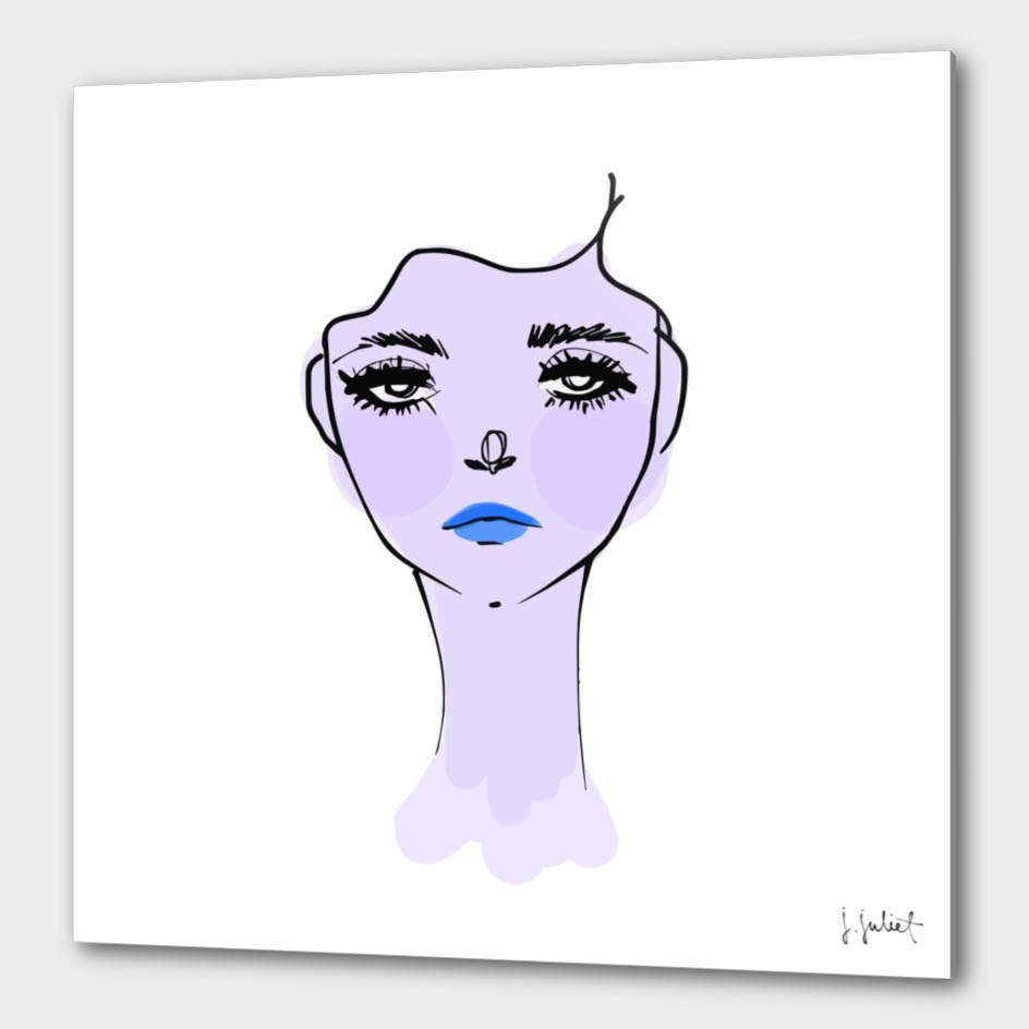 Purple Mood Portrait Illustration