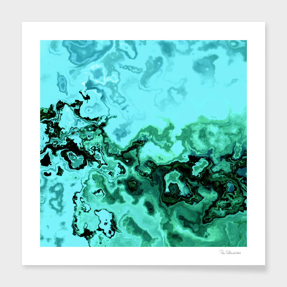 TURQUOISE GEODE ABSTRACT