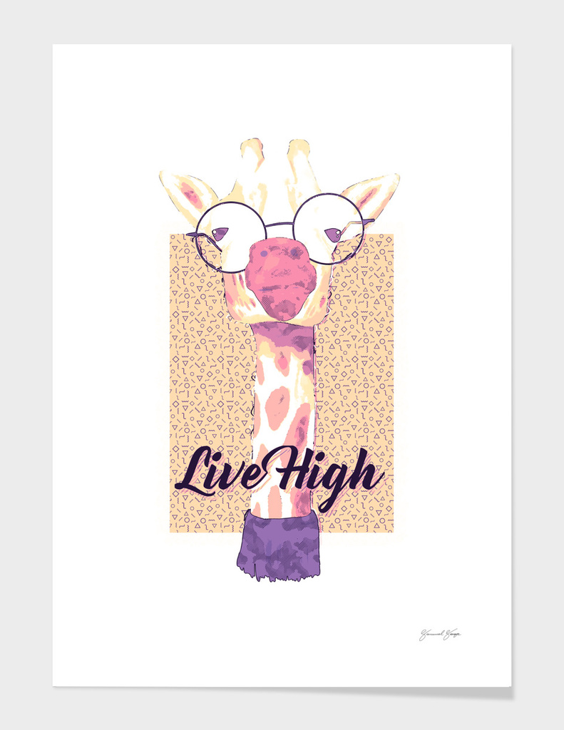 Hipster Giraffe Live High