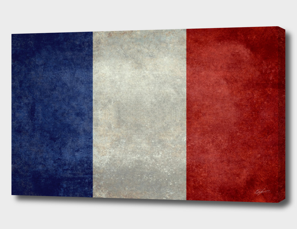 Flag of France - vintage style