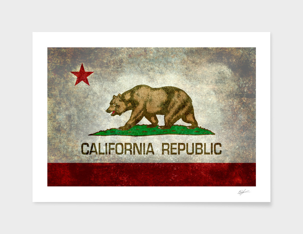 California state Vintage retro style