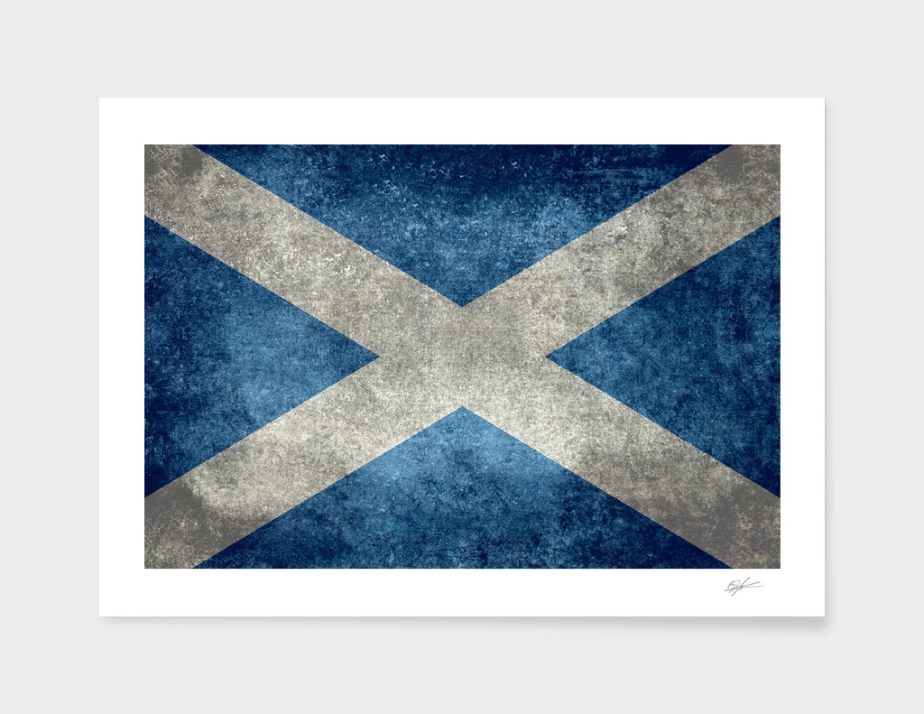 Flag of Scotland Vintage retro style