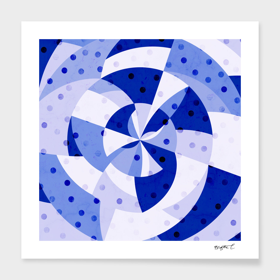 Polka Dots Blue Geometric Design