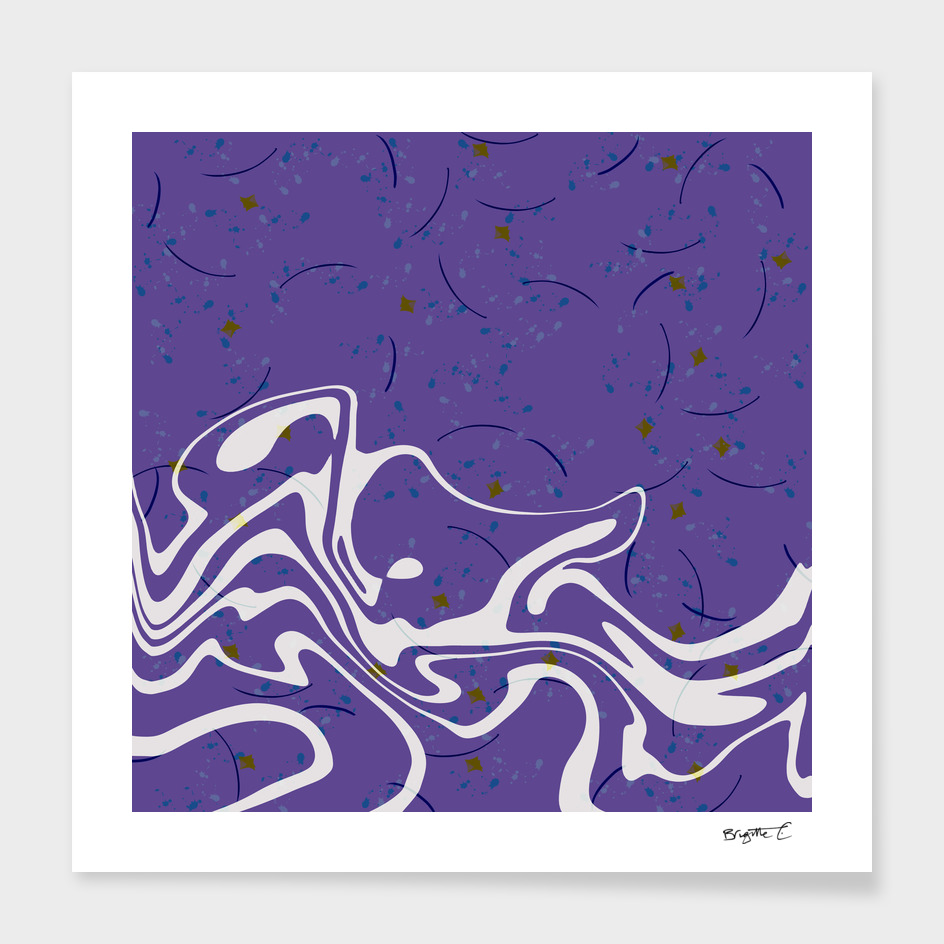 Violet Marbled Waves Swirled Effect Design