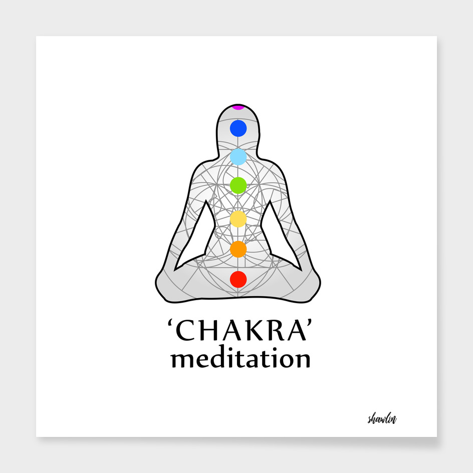 Chakra meditation with respective colors
