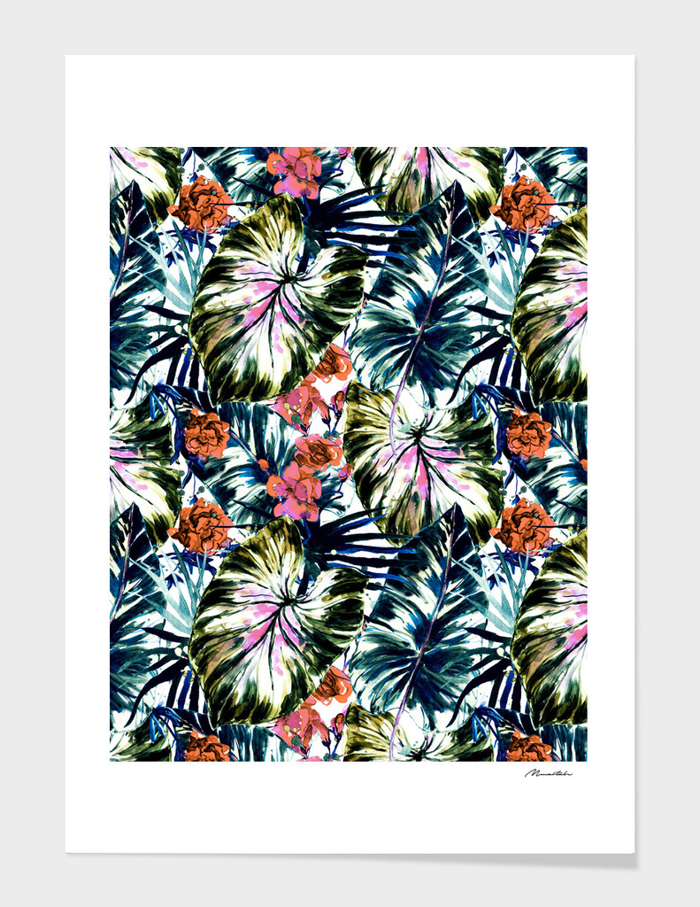 Tropical abstract foliage