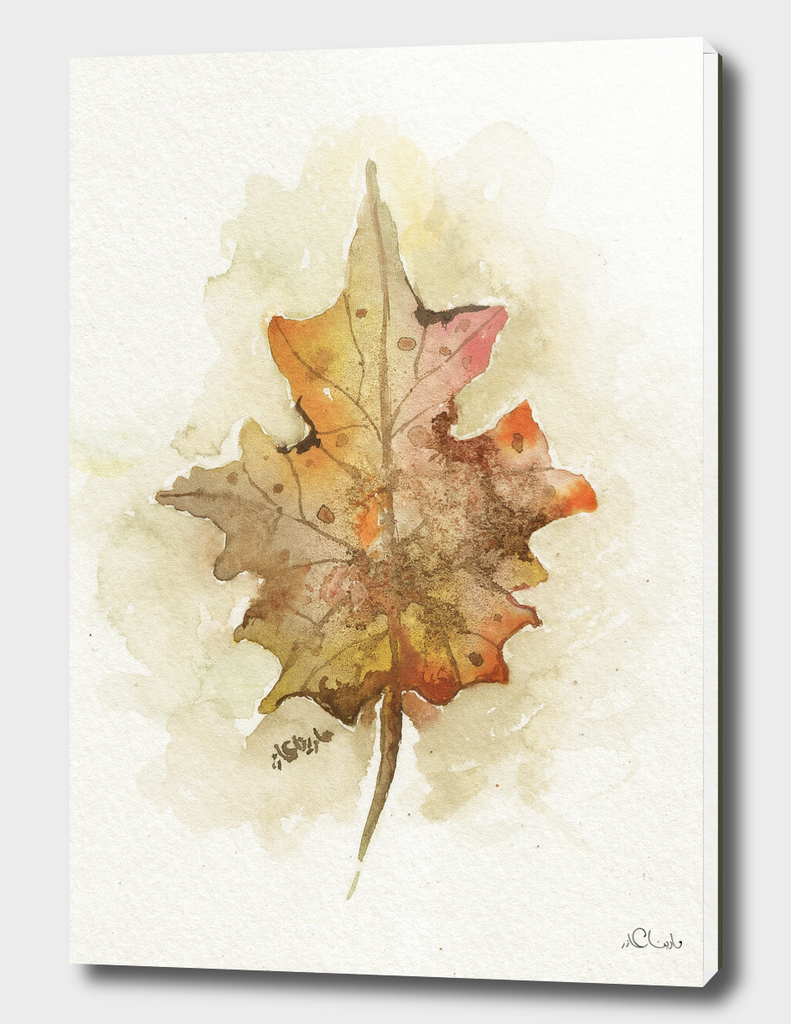 Leaf Watercolor Painting
