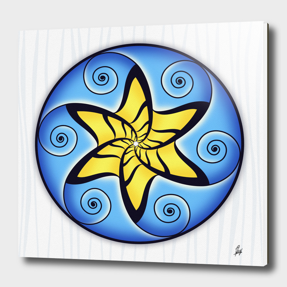 Mandala SPiraled Star