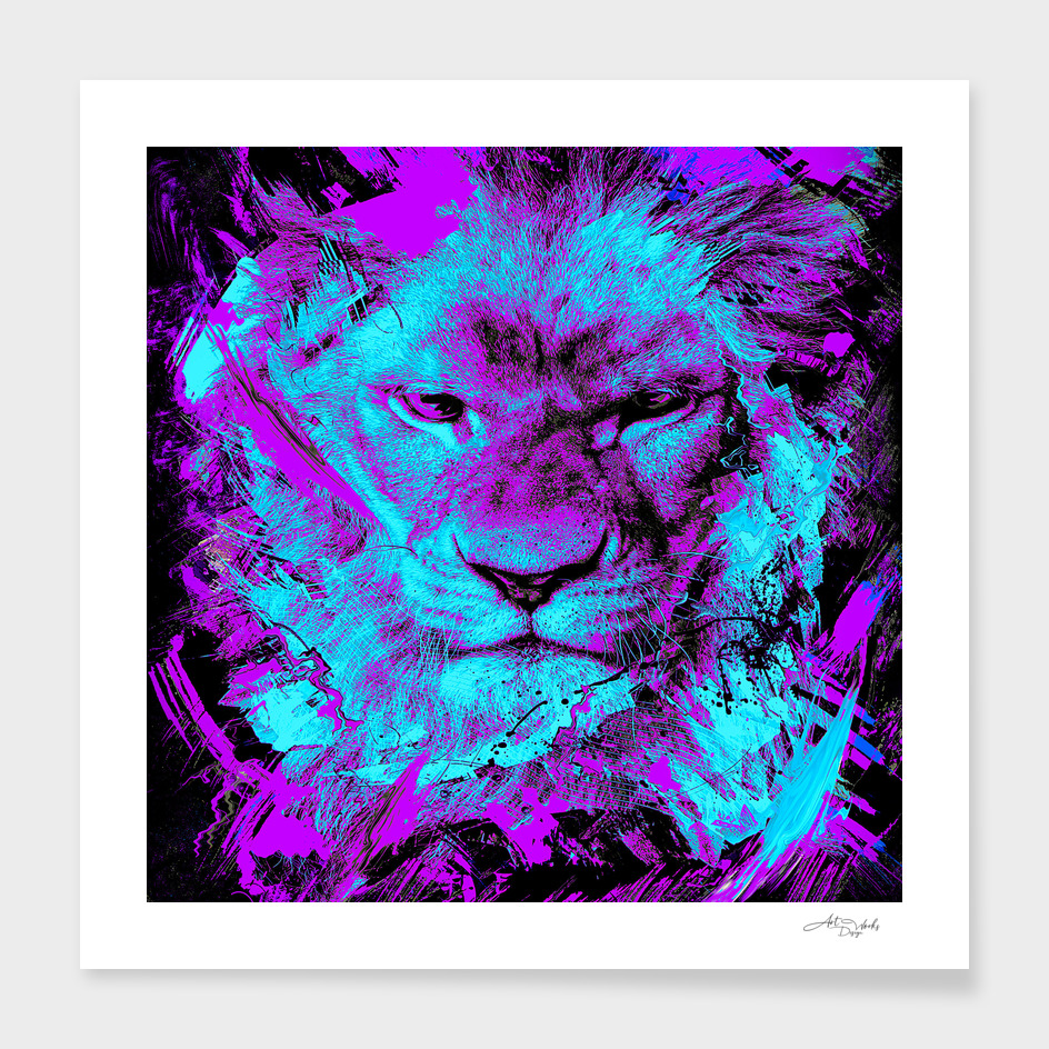Lion face abstraction