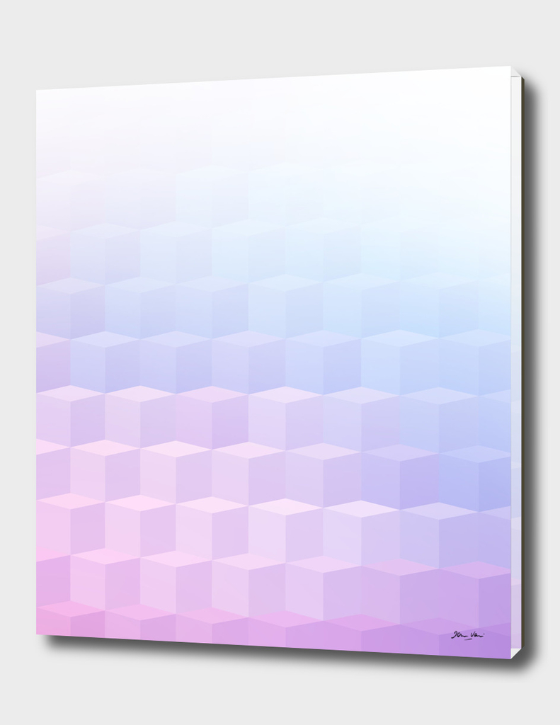 Pastel Cube Pattern Ombre 1.