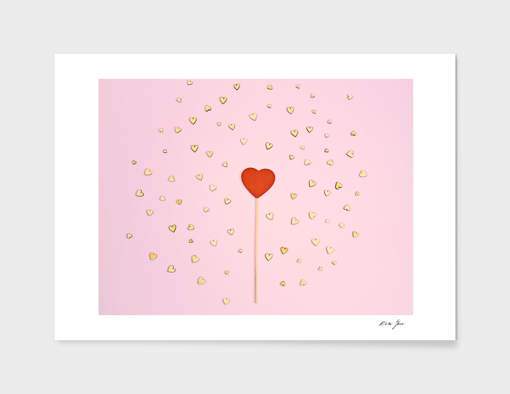 Abstract Valentine's day pink background