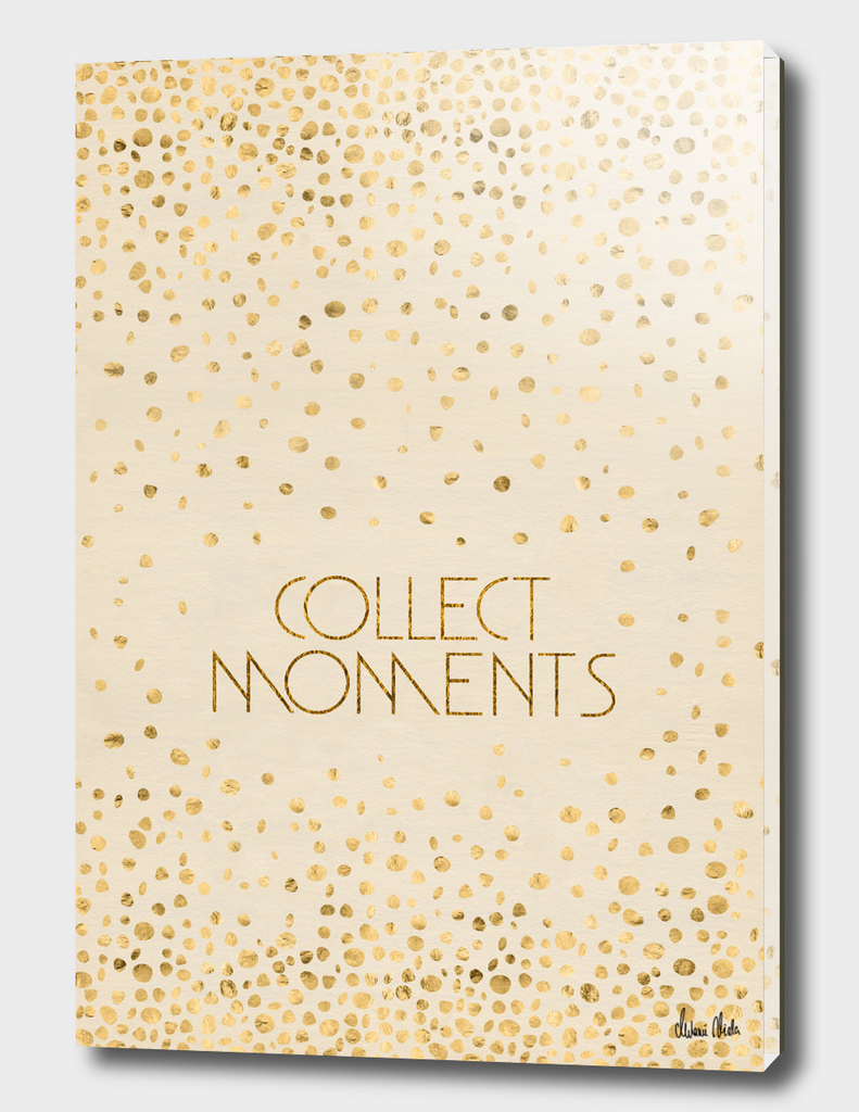 Text Art COLLECT MOMENTS | glittering gold
