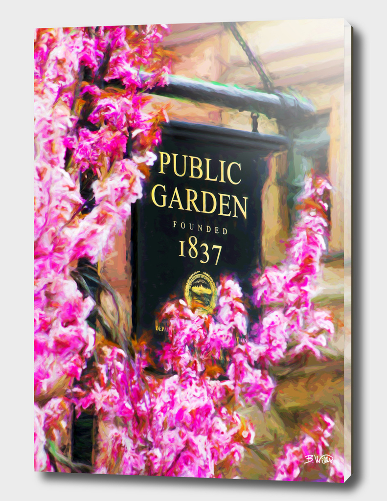 Public Gardens Sign Springtime