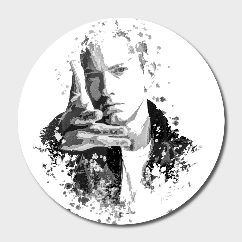 Eminem splatter painting