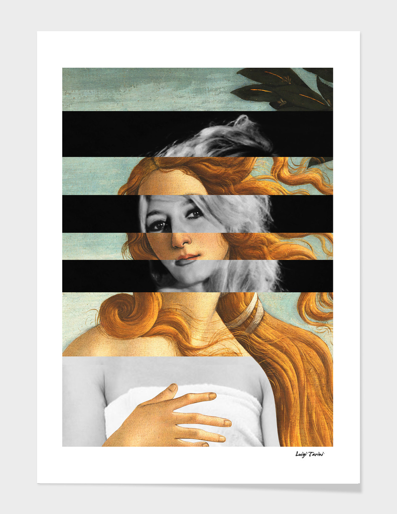 LA VENUS BLONDE - Pop Retro Collage, Mashup, Pop Art
