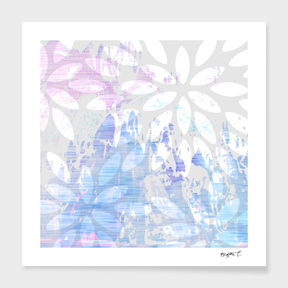 Abstract Splash Flowers Design