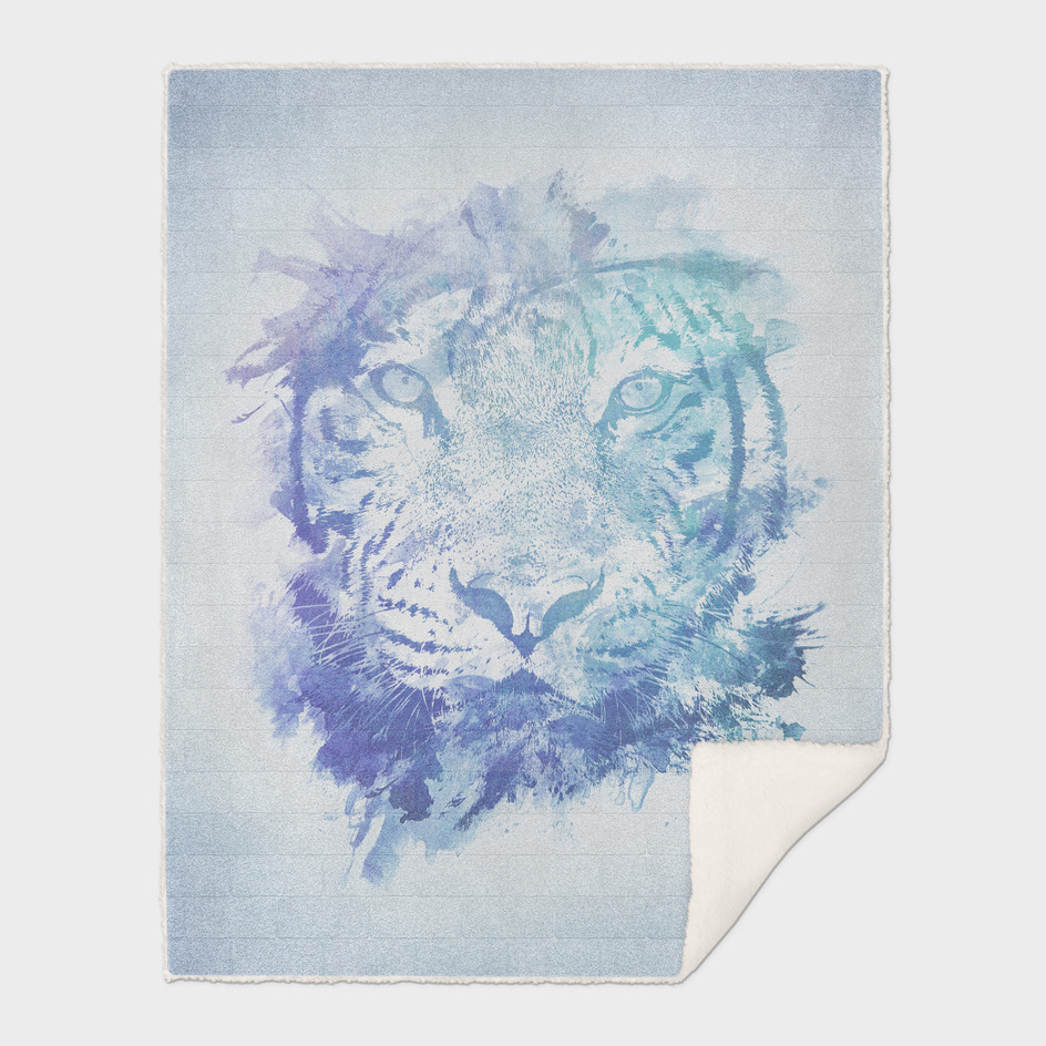 Abstract Watercolor Tiger Portrait / Face