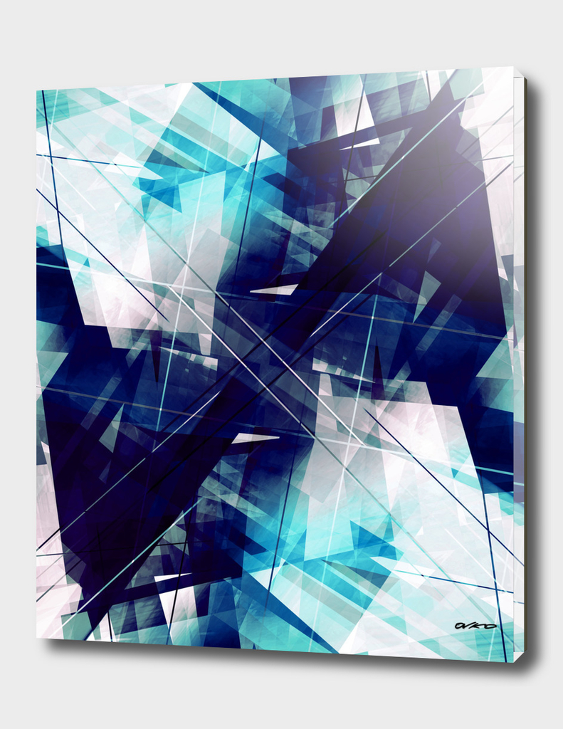 Shards of Blue - Geometric Abstract Art