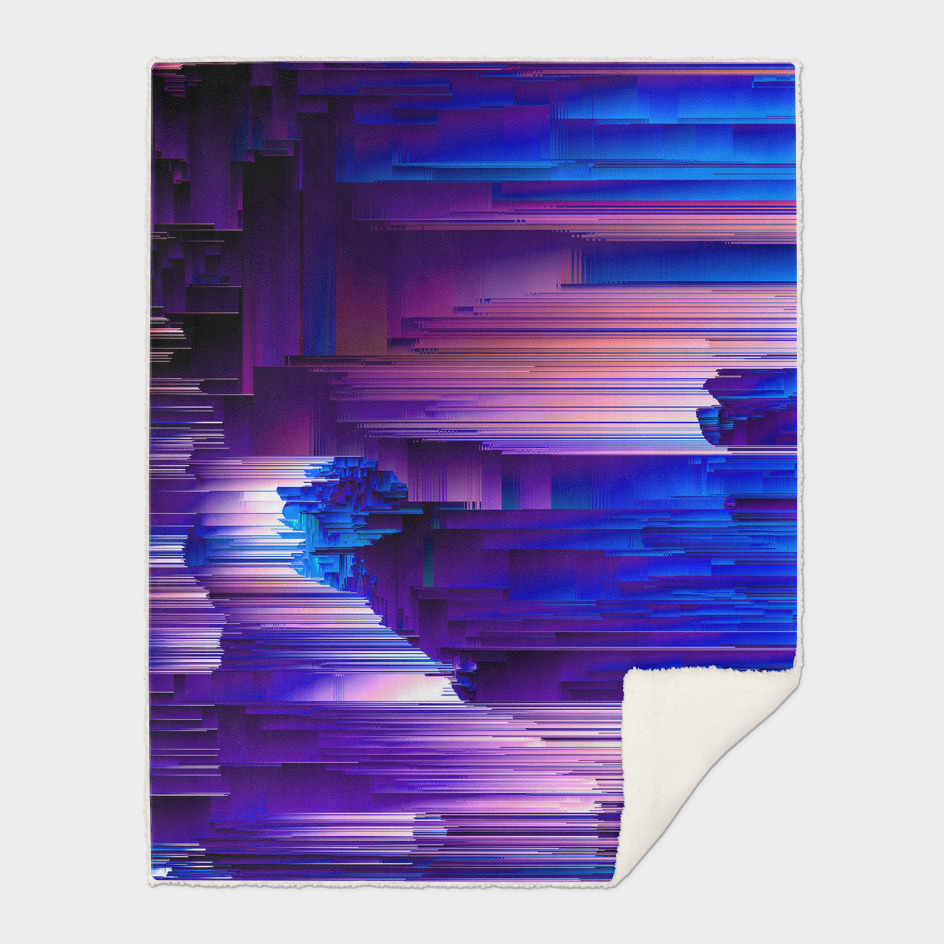 Glitchin' Blues - Abstract Pixel Art