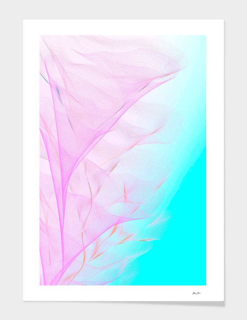 Dreamy Pastel Motion Vibes - Pink & Turquoise