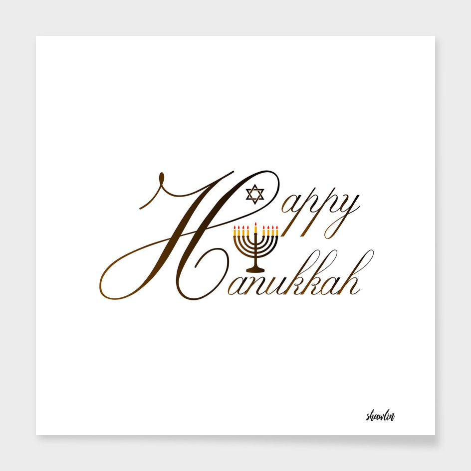 Happy Hanukkah- Jewish holiday celebration