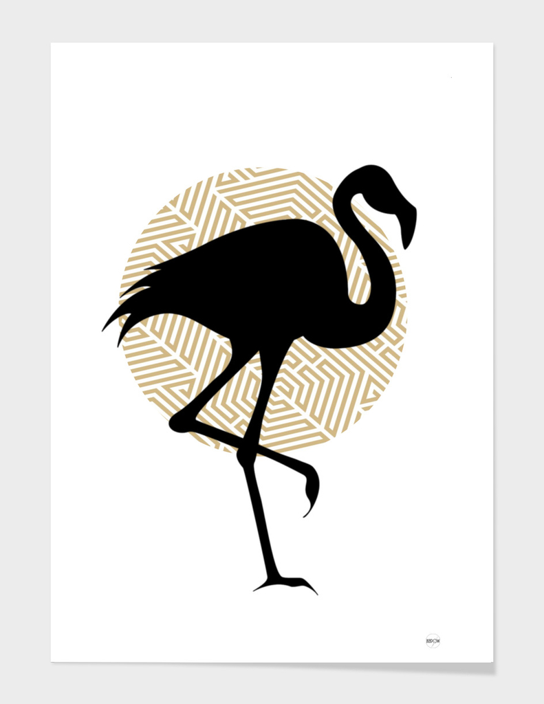 gold flamingo