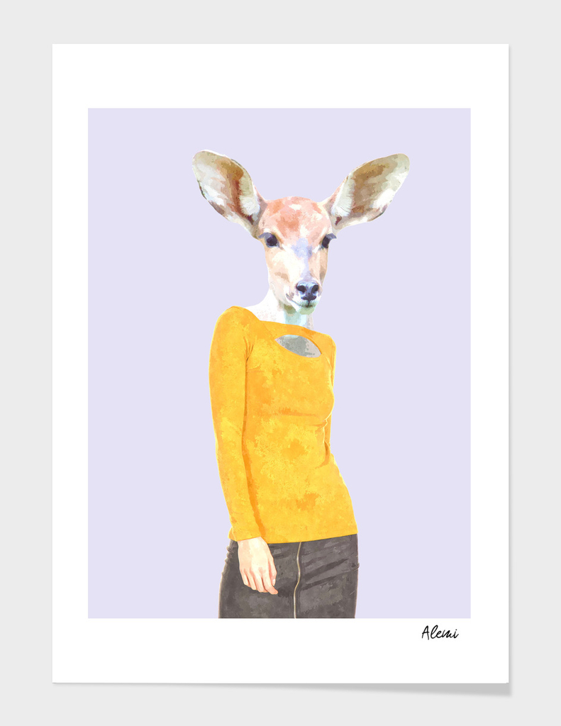 Fashionable Antelope Illustration