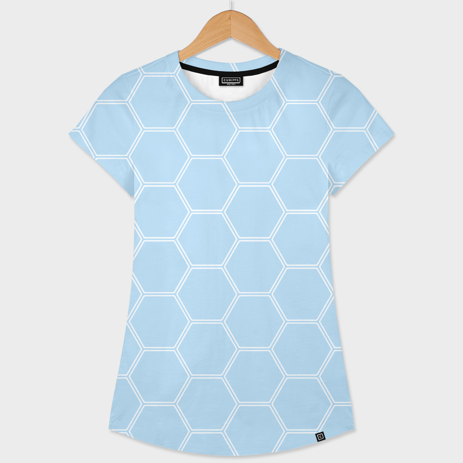 Geometric Honeycomb Pattern - Light Blue #304