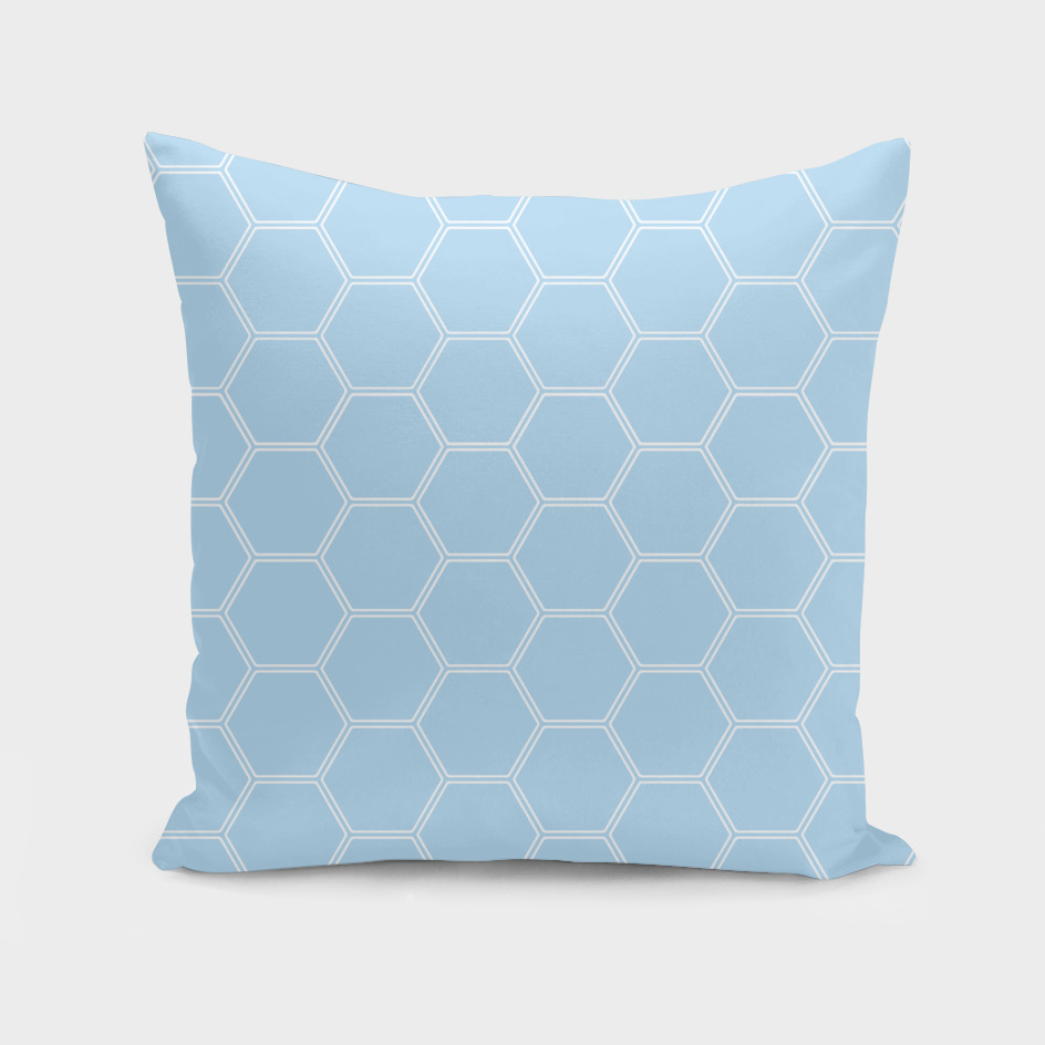Geometric Honeycomb Pattern - Light Blue #304
