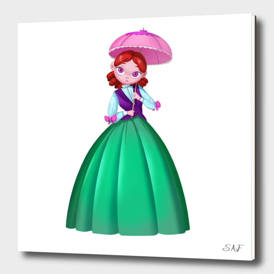 The Princess with a small umbrella