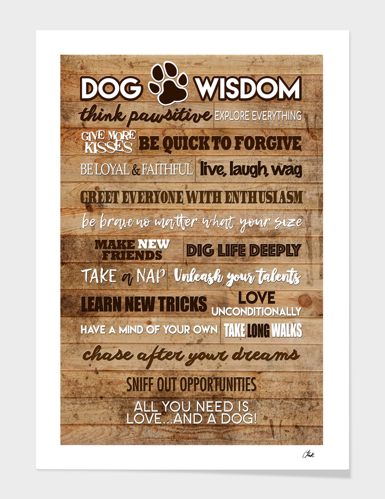 Dog Wisdom Wood