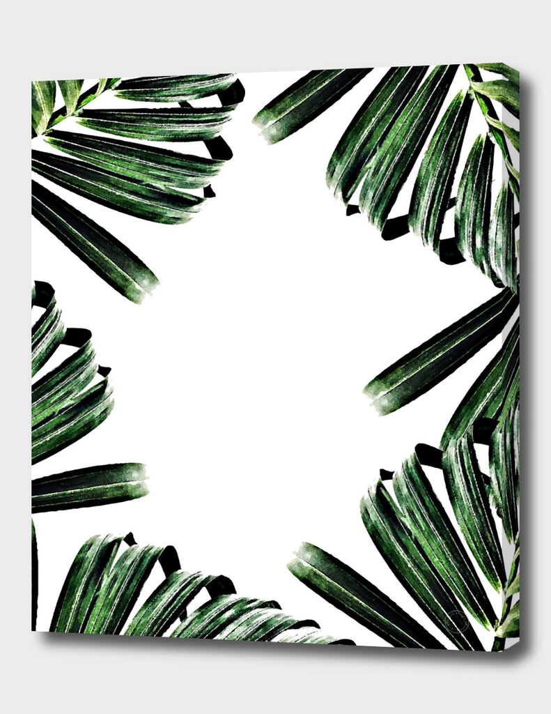 Palm Leaf Watercolor Pattern