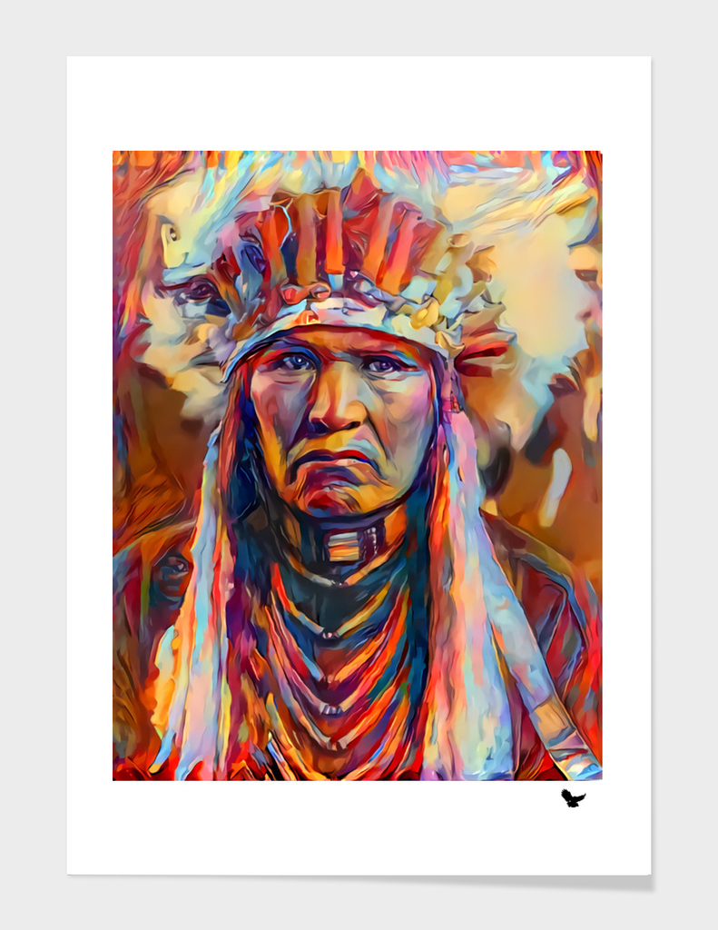 american indian brave face