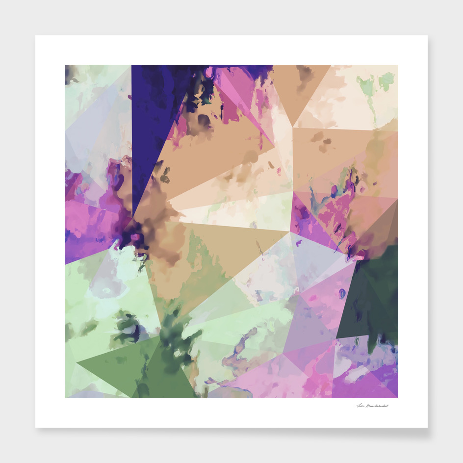 geometric triangle polygon pattern abstract in pink brown