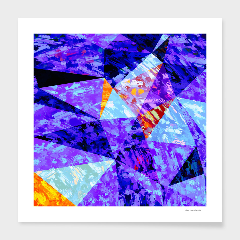 geometric triangle polygon pattern abstract in purple blue