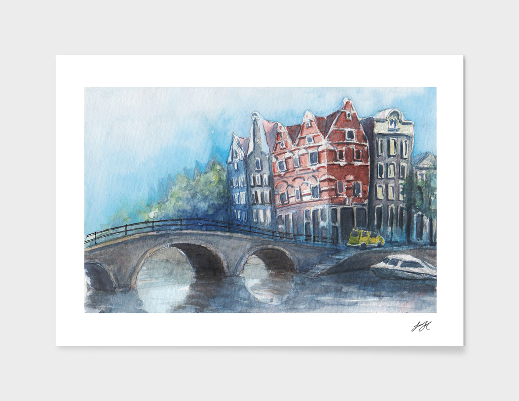 Watercolor Amsterdam