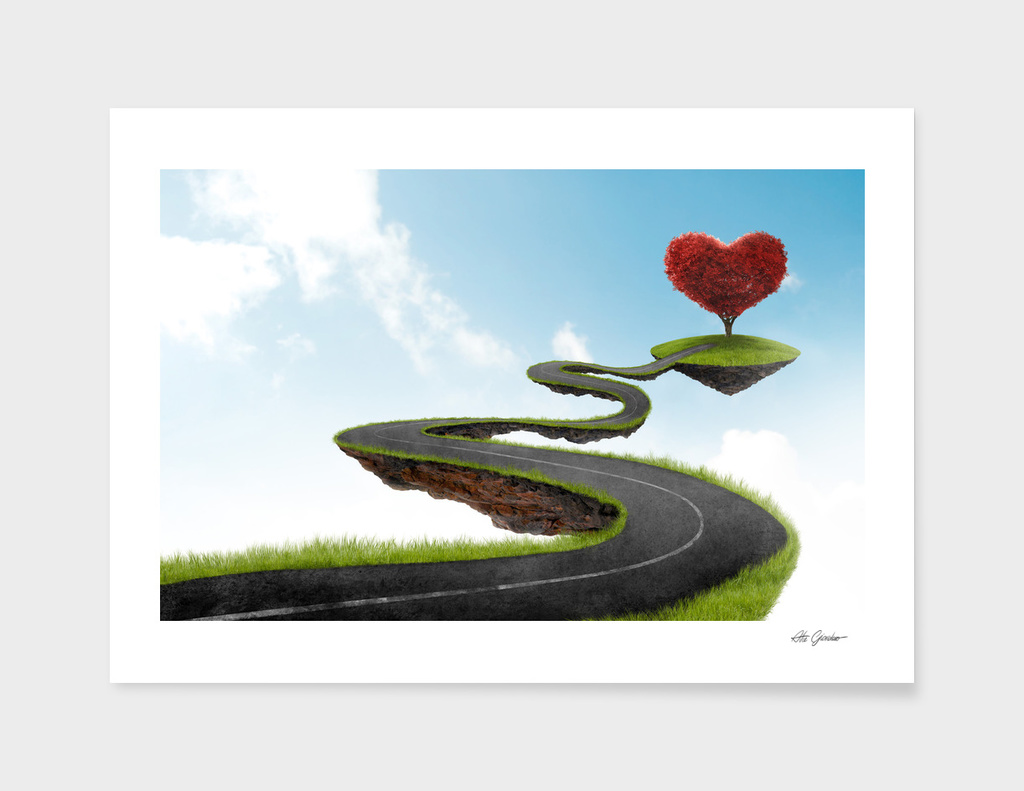 Road to heart tree