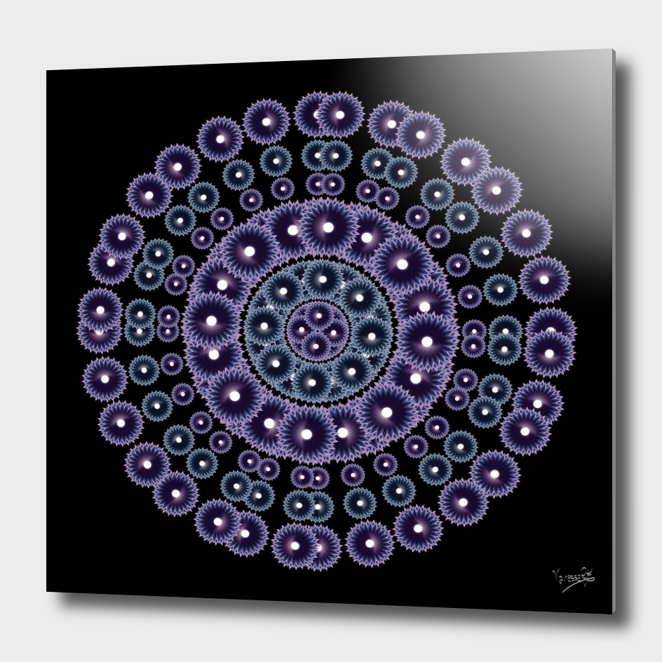 Mandala purple and blue