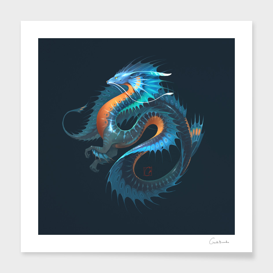 Blue water dragon 2.0 by GaudiBuendia