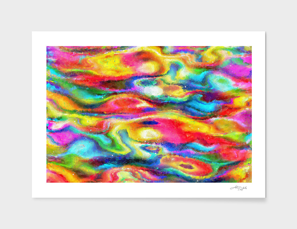 Artistic - XXVII - Abstract Colorful Waves / NE