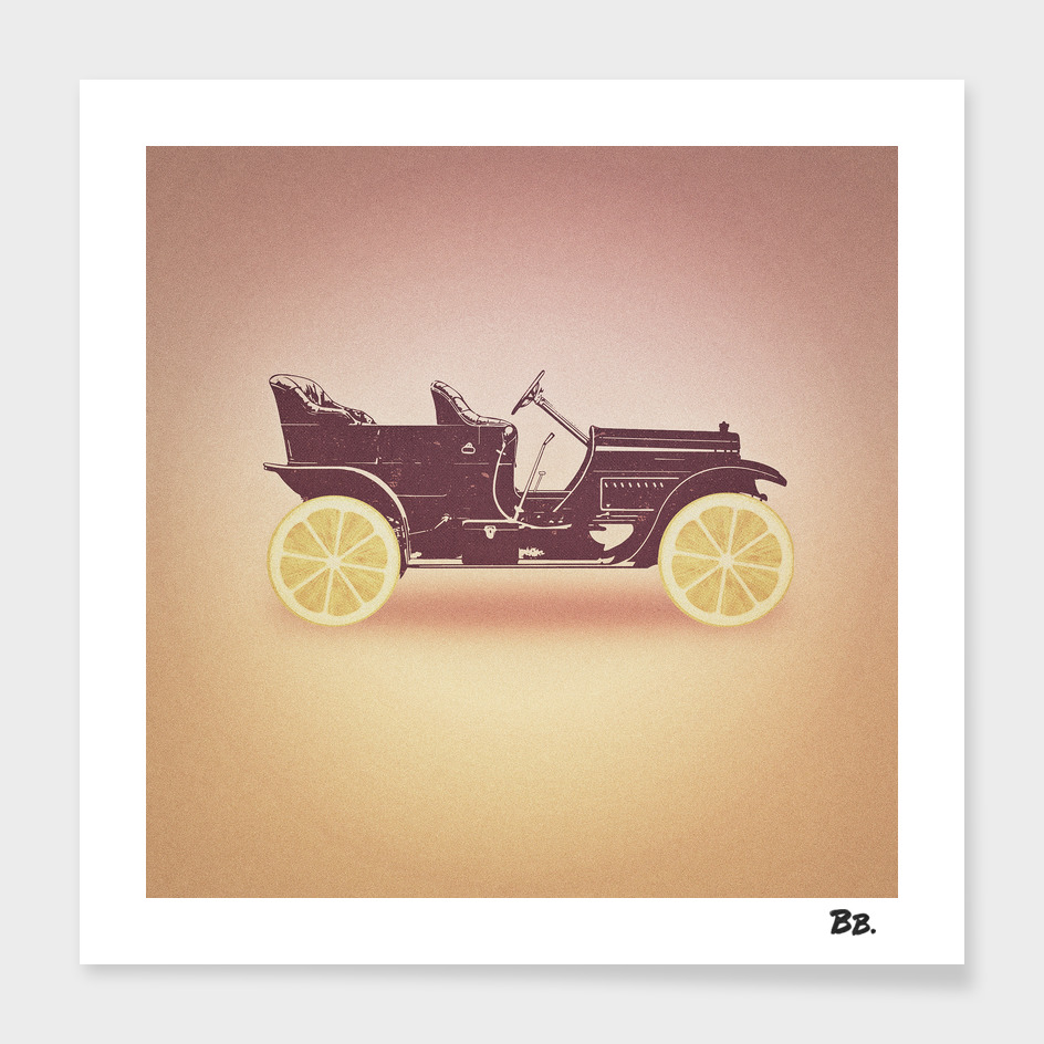 Oldtimer / Historic Car with lemon wheels