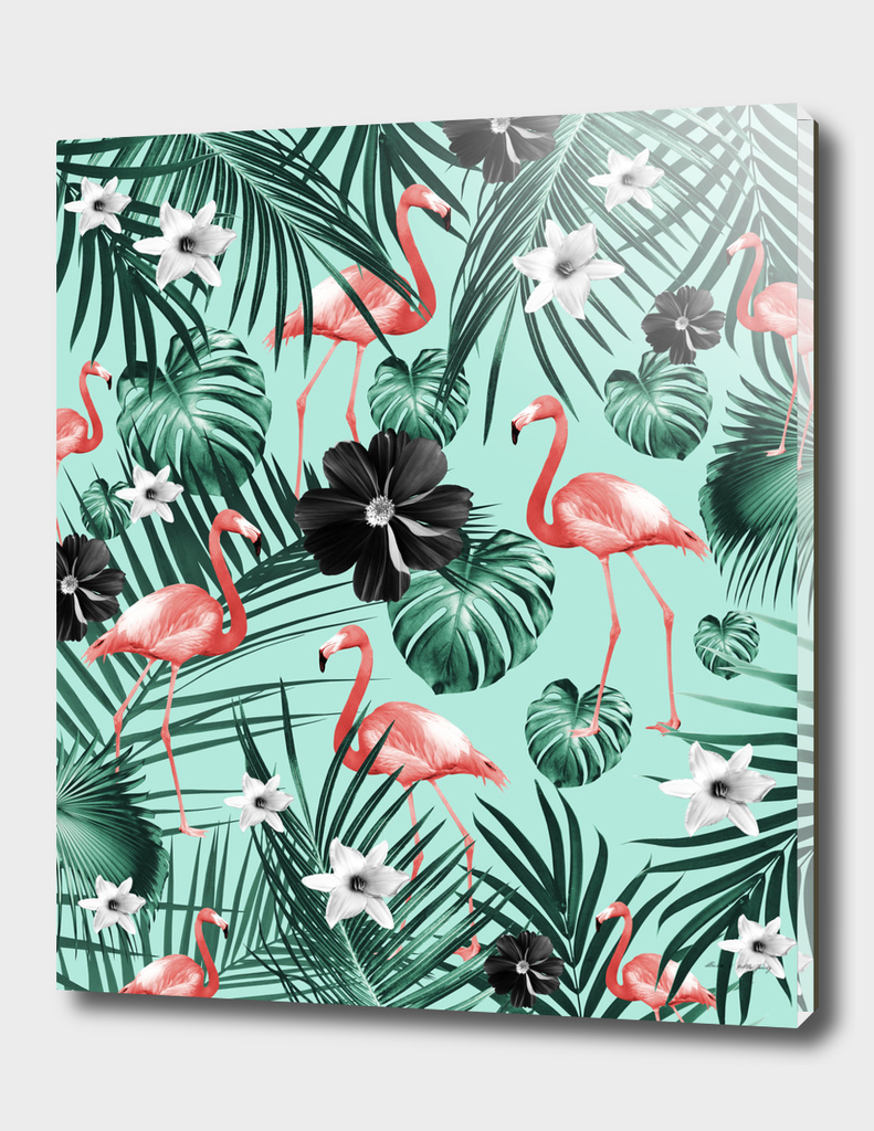 Tropical Flamingo Flower Jungle #3