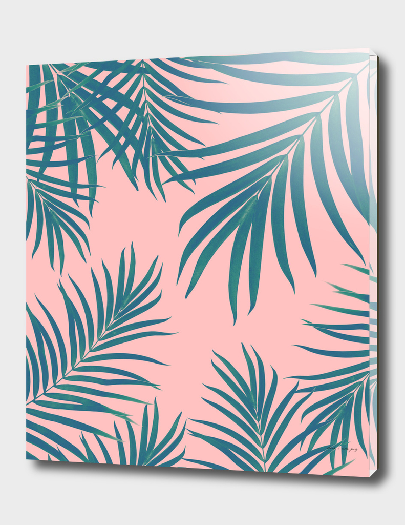 Palm Leaves Pattern Blush Vibes #1 #tropical #decor #art