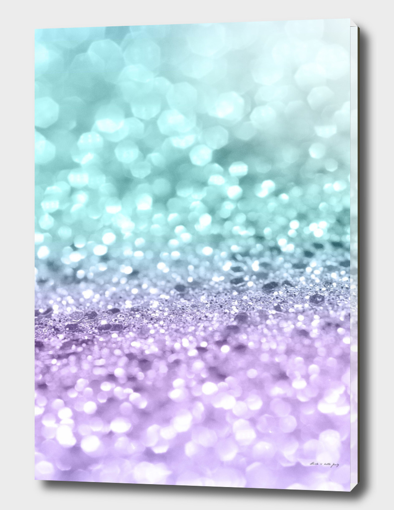 Aqua Purple MERMAID Girls Glitter #1 #shiny #decor #art